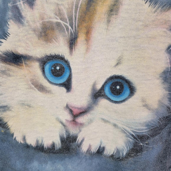 The Mountain Kitten Kitty Overalls Vintage Y2K Tie Dye Graphic Tee Men's Size L - Picture 12 of 16